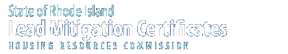 Housing Resource Commission: Lead Mitigation Certificate Entry Interface